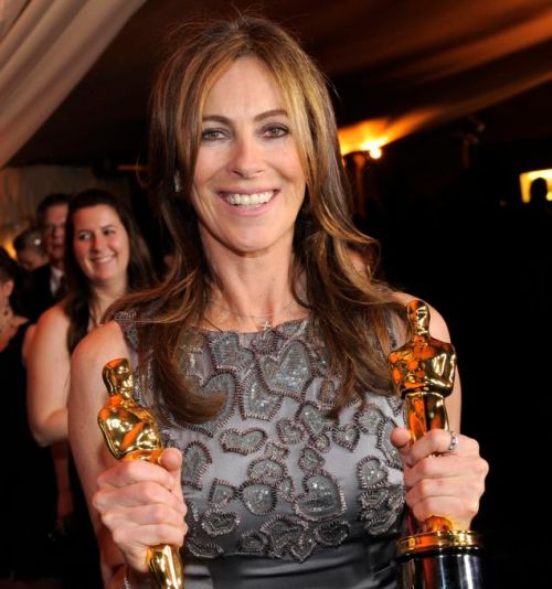 Kathryn Bigelow with the Oscars for Best Director and Best Picture at the Governors Ball following the the 82nd Academy Awards Sunday, March 7, 2010, in the Hollywood section of Los Angeles. (AP Photo/Chris Pizzello)